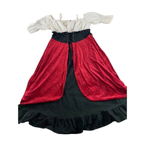 Vintage Lip Service Los Angeles Red Velvet Renaissance Cosplay Costume - 2XL (Fl - Picture 1 of 12